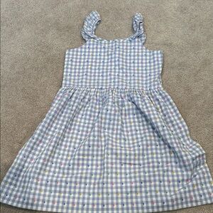 Purplish and White Checkered Kids Dress